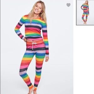 Vs Victorias Secret Pink Cozy Jersey Sleep Set M